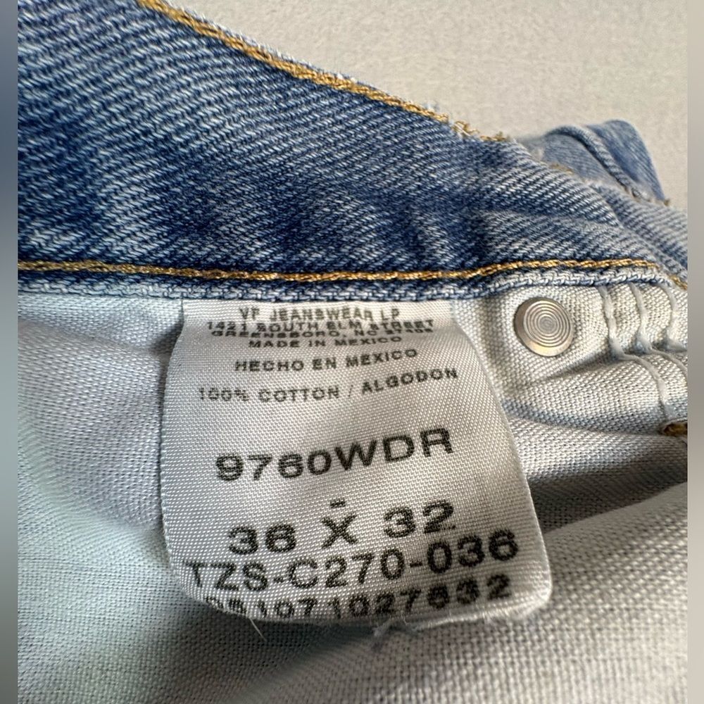 Wrangler 9760WDR Men’s Vintage Jeans 36x32 Straight Leg 90s Workwear - Picture 6 of 8